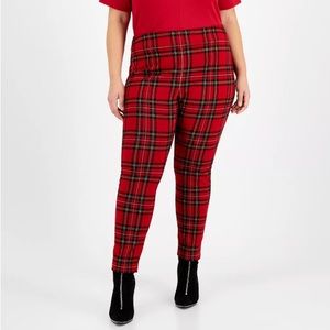 Plaid high rise leggings